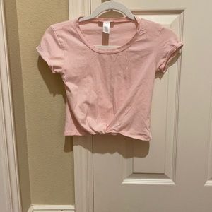 Pink tie white fawn shirt